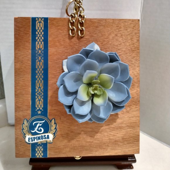 Original Suenos de Saundra Upcycled ESPINOSA Cigar Box Purse - Picture 3 of 12